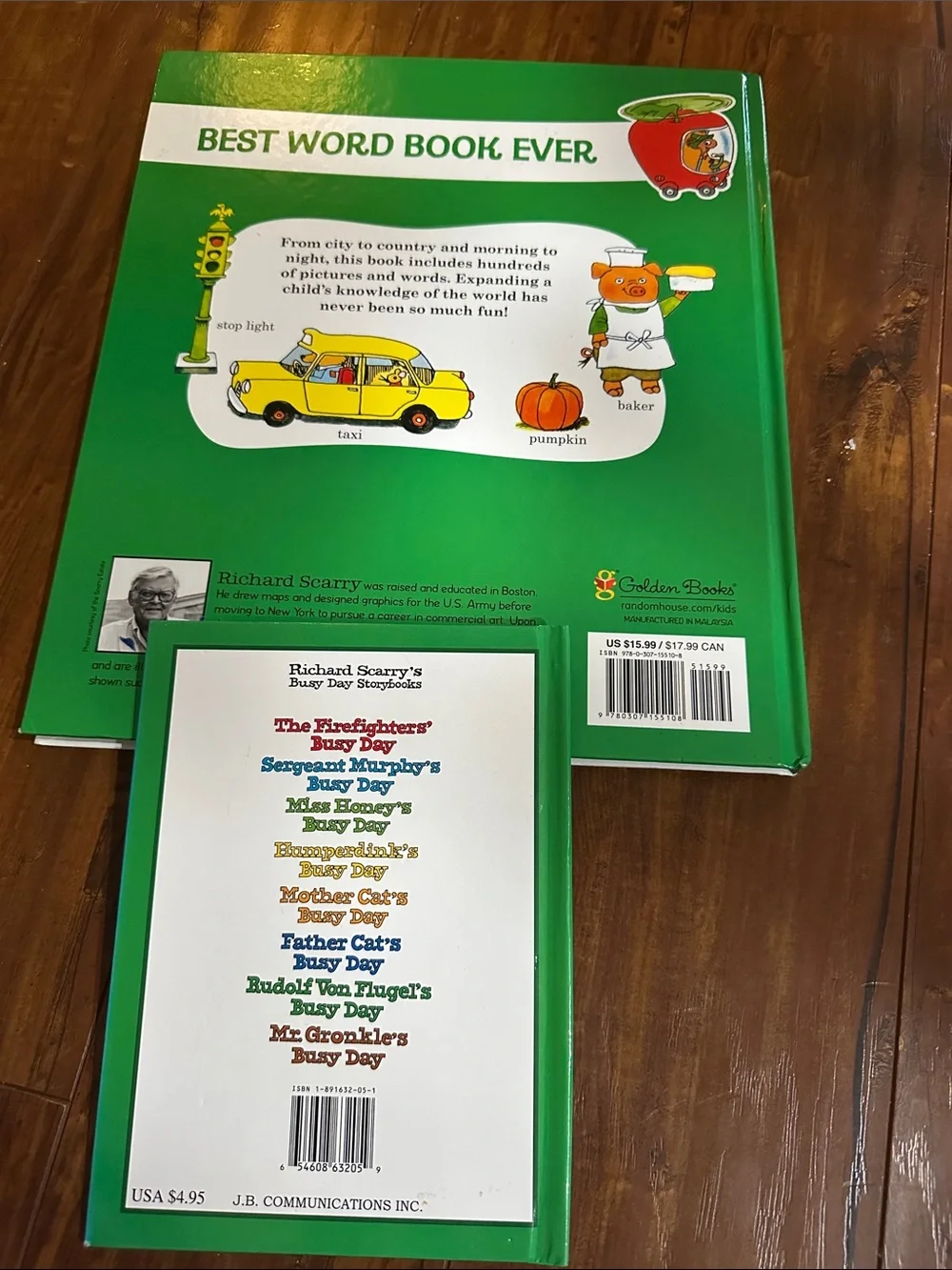 Richard Scarry Book Lot 2 Best Word Book Ever Rudolf Von Flugel Busy Day 1997